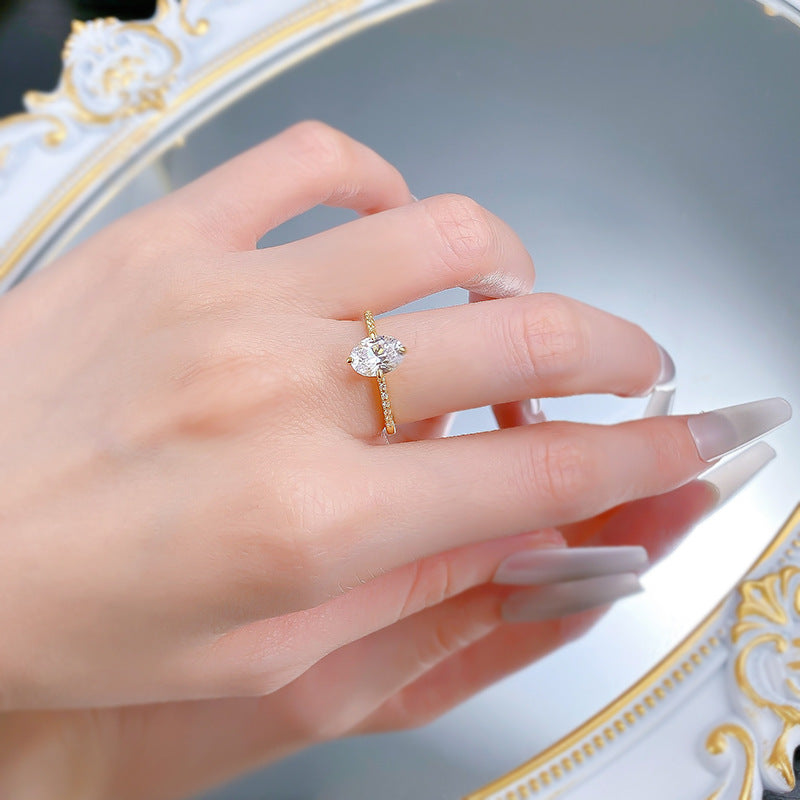 Gold Plated Oval Cut RIng