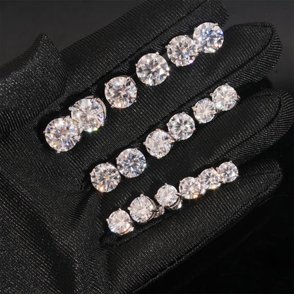 Silver 925 Moissanite Diamond Earrings