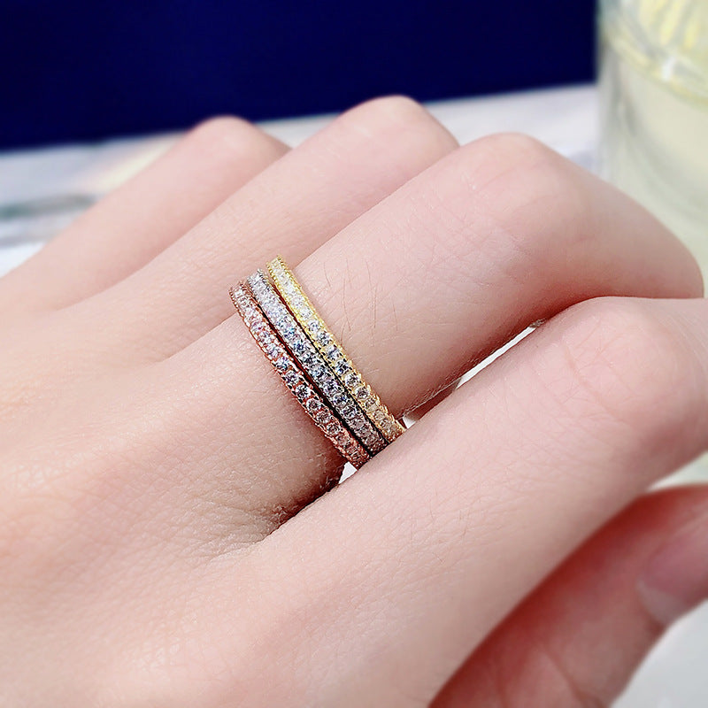 Silver Stackable Eternity Silver Rings