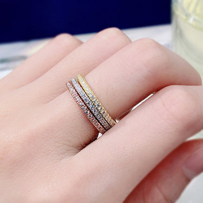 Silver Stackable Eternity Silver Rings