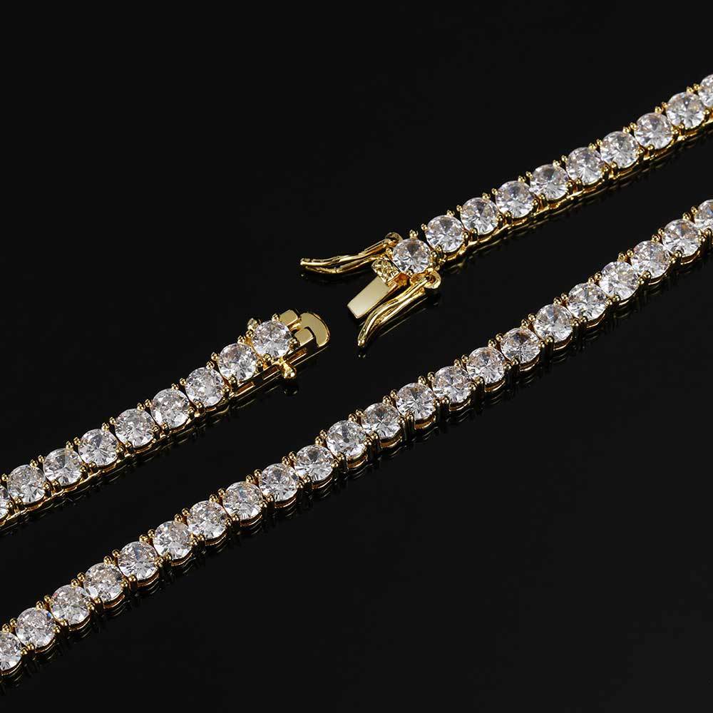 Gold Plated Tennis Necklace