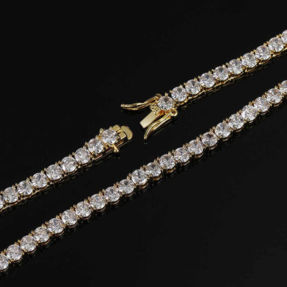 Gold Plated Tennis Necklace