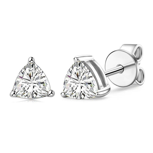 Moissanite Trillion Cut Studs