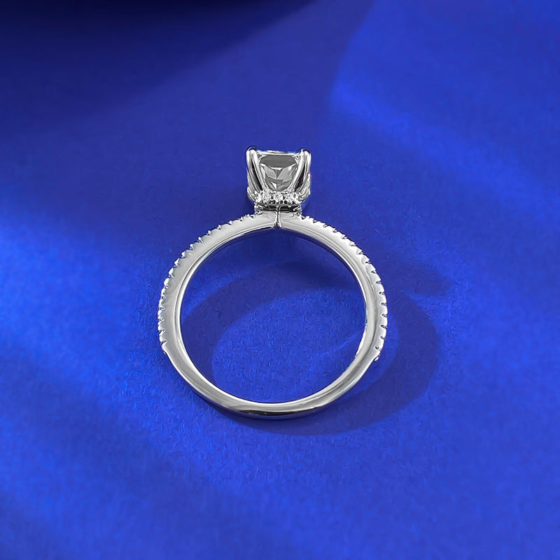 Arctic Light Hidden Halo Ring. white gold plated