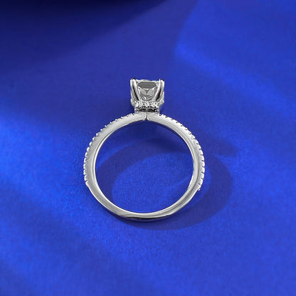 Arctic Light Hidden Halo Ring. white gold plated