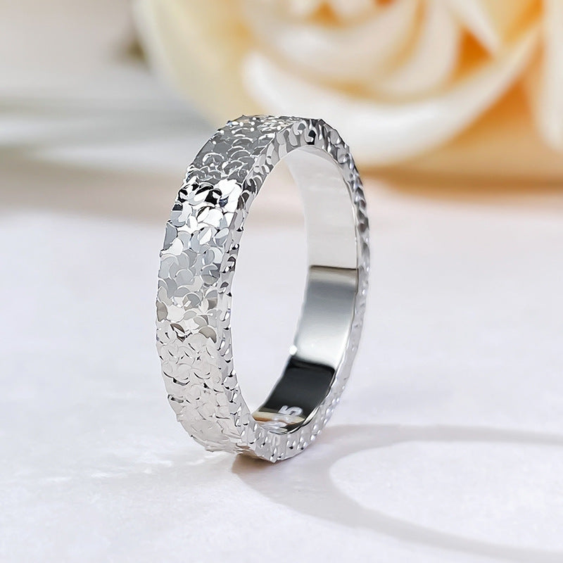 925 Sterling Silver Stackable Ring Textured Fancy
