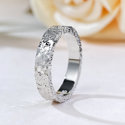 925 Sterling Silver Stackable Ring Textured Fancy