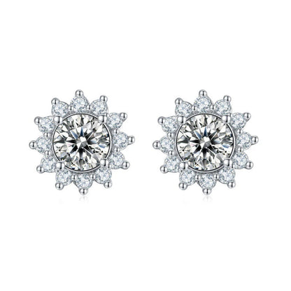  Snowflake Moissanite Stud Earrings