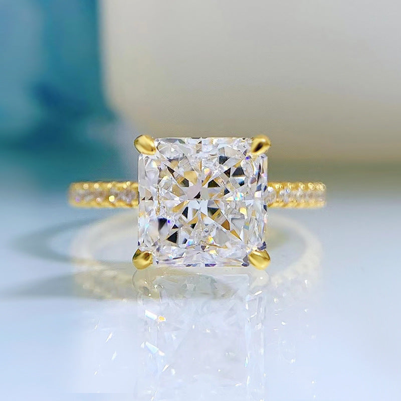 Crushed Ice Princess-Cut Sparkle Ring