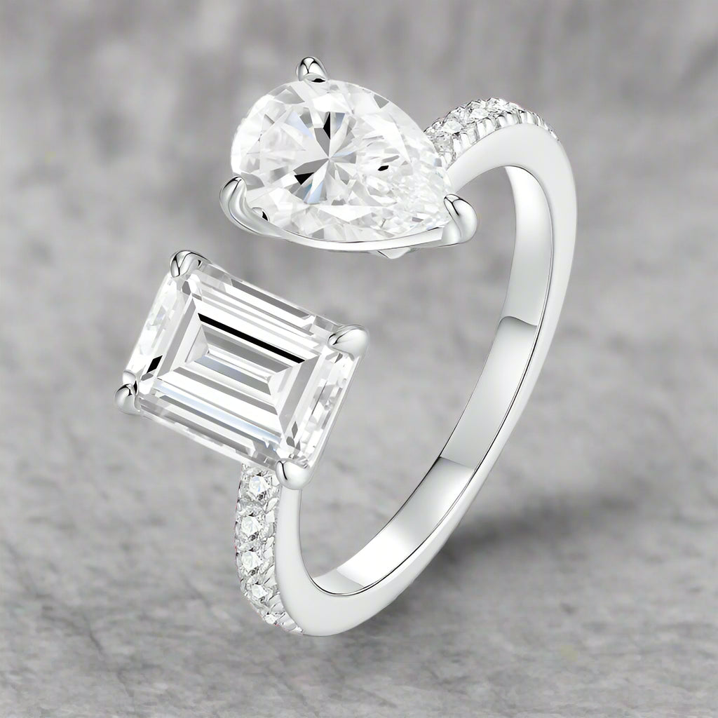 Toi et Moi Moissanite Ring