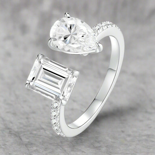Toi et Moi Moissanite Ring