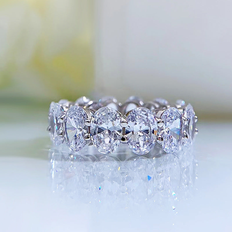 Radiant Oval Cut Eternity Band