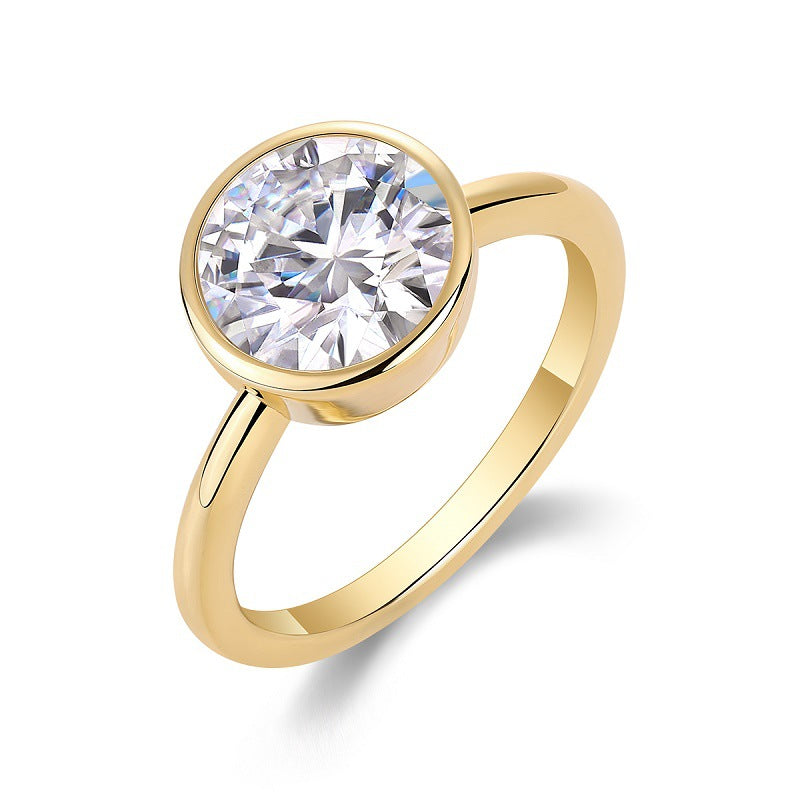 3 CT Moissanite Bezel Ring