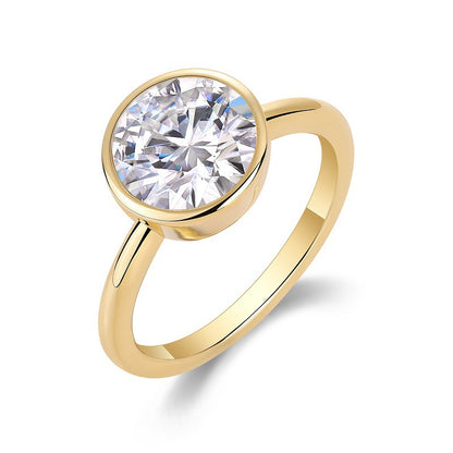3 CT Moissanite Bezel Ring