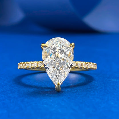 Radiant Teardrop Elegance Ring