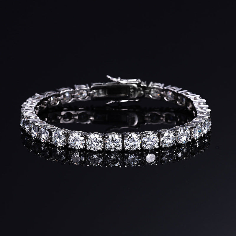 Silver 925 
5mm Classic Moissanite Tennis Bracelet