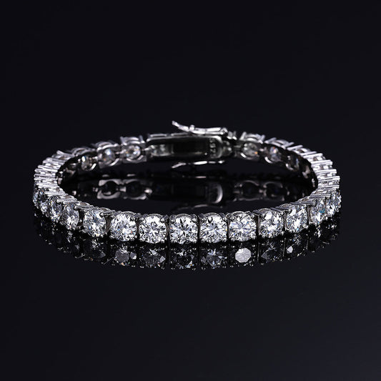 Silver 925 
5mm Classic Moissanite Tennis Bracelet