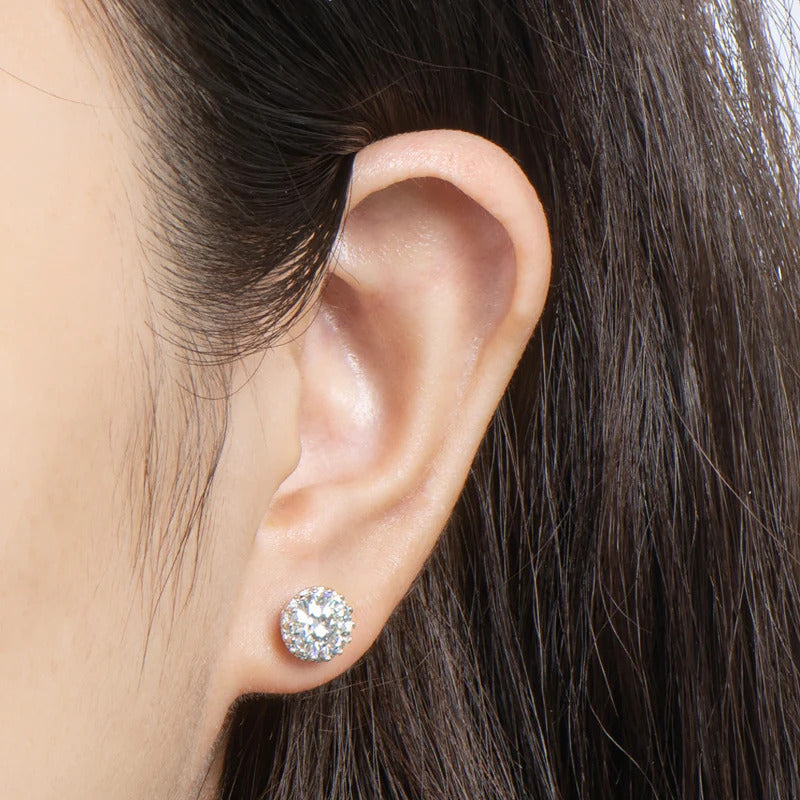 Moissanite stud earrings