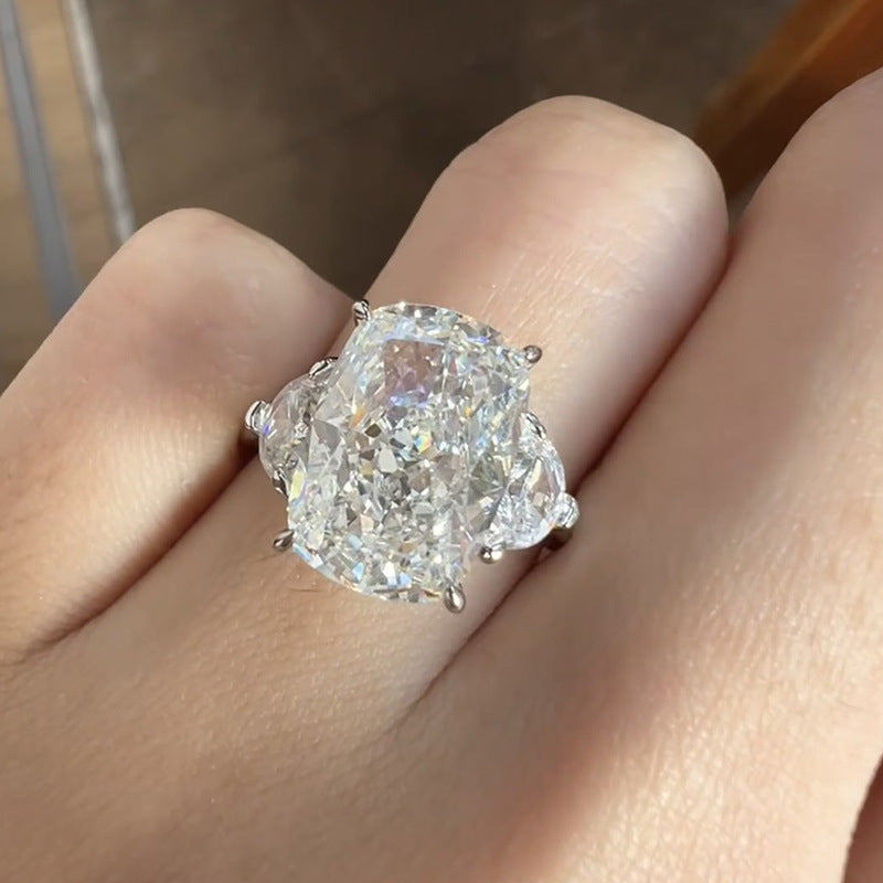 Three Stone Radiant Ring