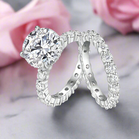 Eternal Brilliance 5 Carat Moissanite Bridal Set