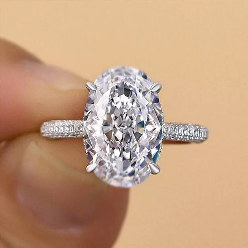 Oval Brilliance Pave Ring