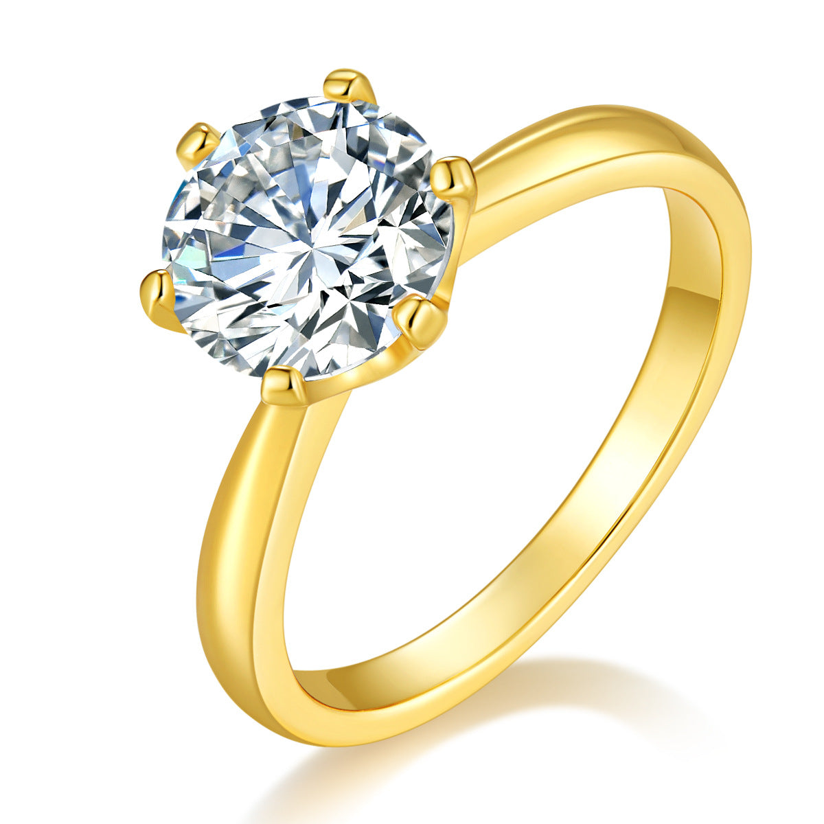 Classic Round Cut Moissanite Ring