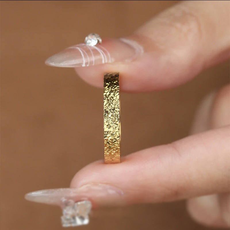925 Sterling Silver Stackable Ring Textured Fancy