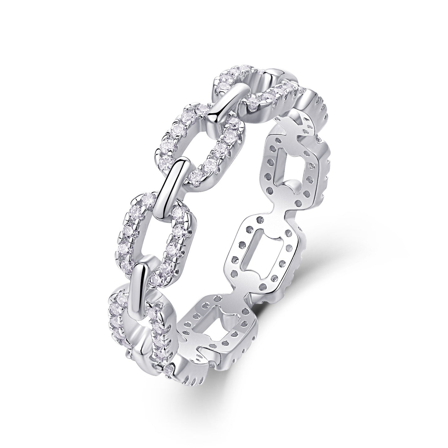 Iced Link Chain Ring