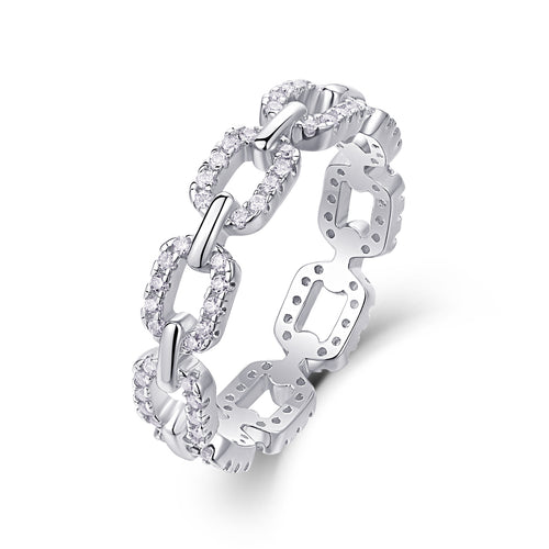 Iced Link Chain Ring