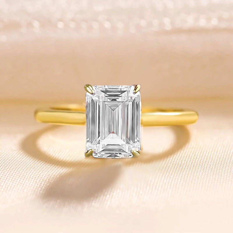 Emerald Cut Solitaire Ring