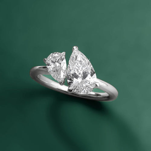 Double Pear Spark Ring