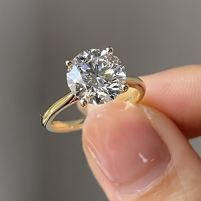 4ct Round Cut Engagement Diamond Ring