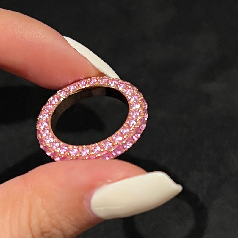 Stackable Pink & White Diamond Ring