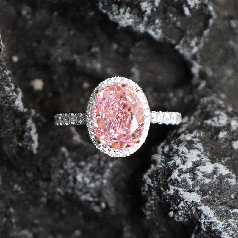 Diamond Pink Halo Ring