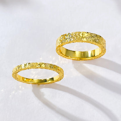 925 Sterling Silver Stackable Ring Textured Fancy