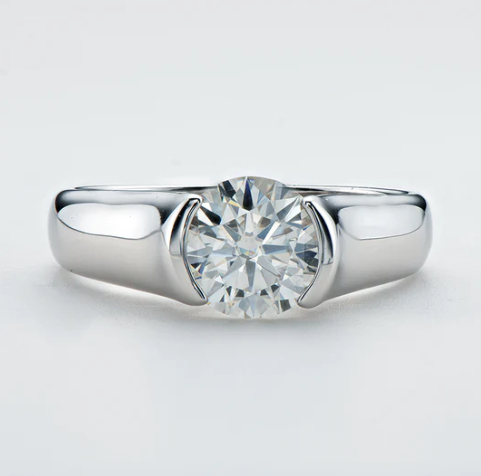 2 Carat Moissanite Diamond Solitaire Ring