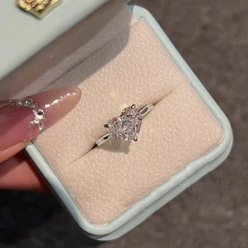 Heart Shaped Diamond Solitaire Ring