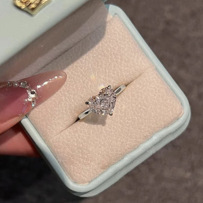 Heart Shaped Diamond Solitaire Ring