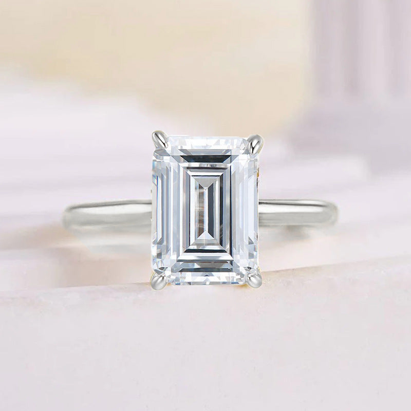 3 CT Emerald Cut Solitaire Ring