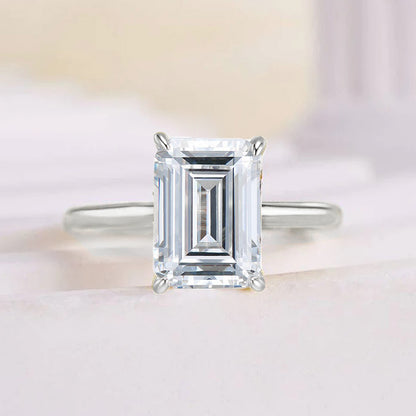 3 CT Emerald Cut Solitaire Ring