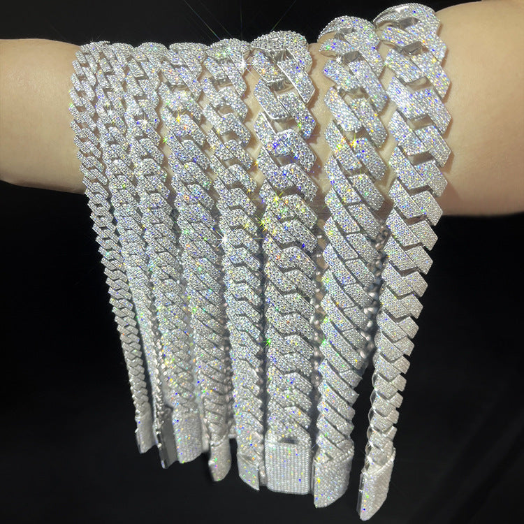 MOISSANITE CUBAN LINK CHAIN (ALL SIZES)