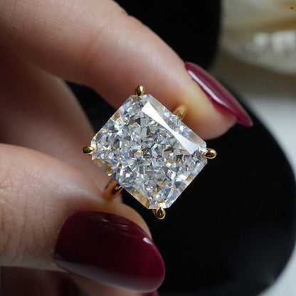 10 Ct Radiant Solitaire Ring