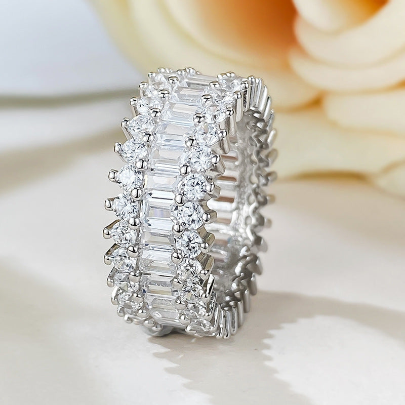 Silver Eternal Spark Multi-Cut Ring