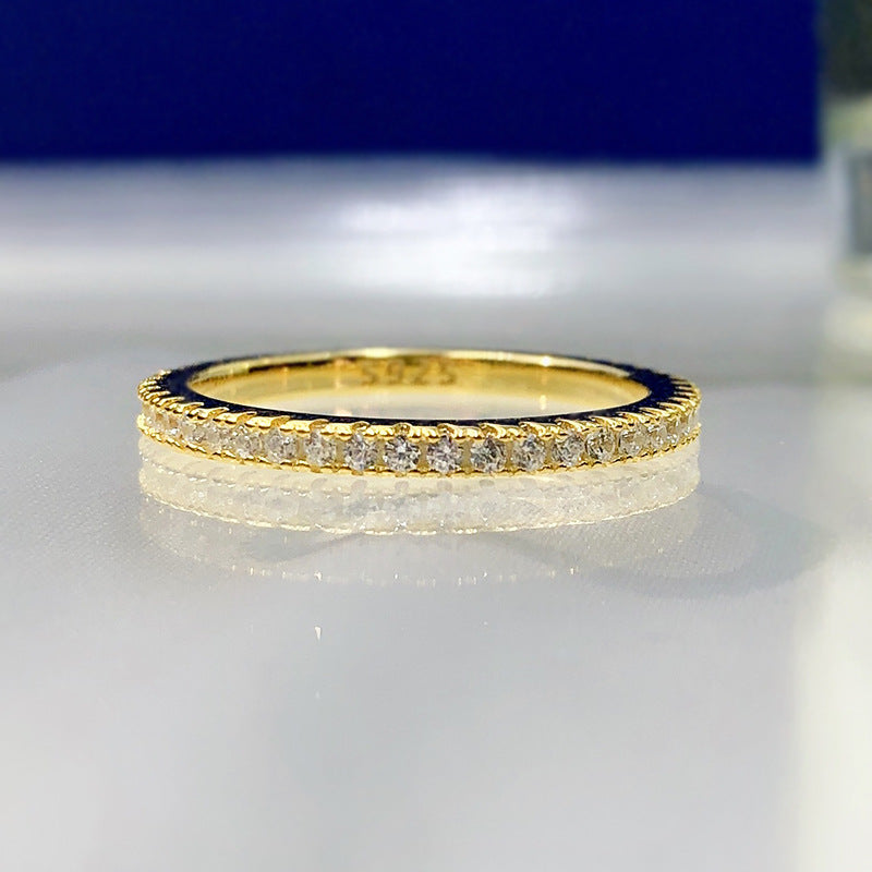 Silver Stackable Eternity Ring. Gold Plated