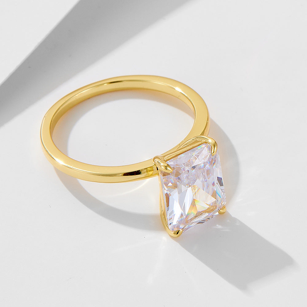 Radiant Ring Silver 925  Gold Plated