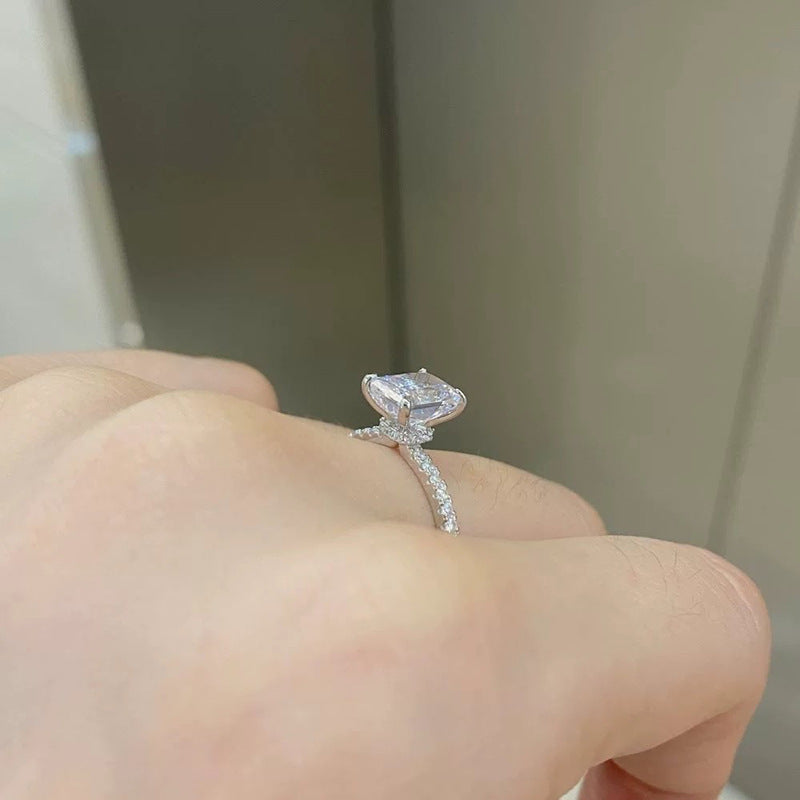 Arctic Light Hidden Halo Ring. Silver 925 Ring