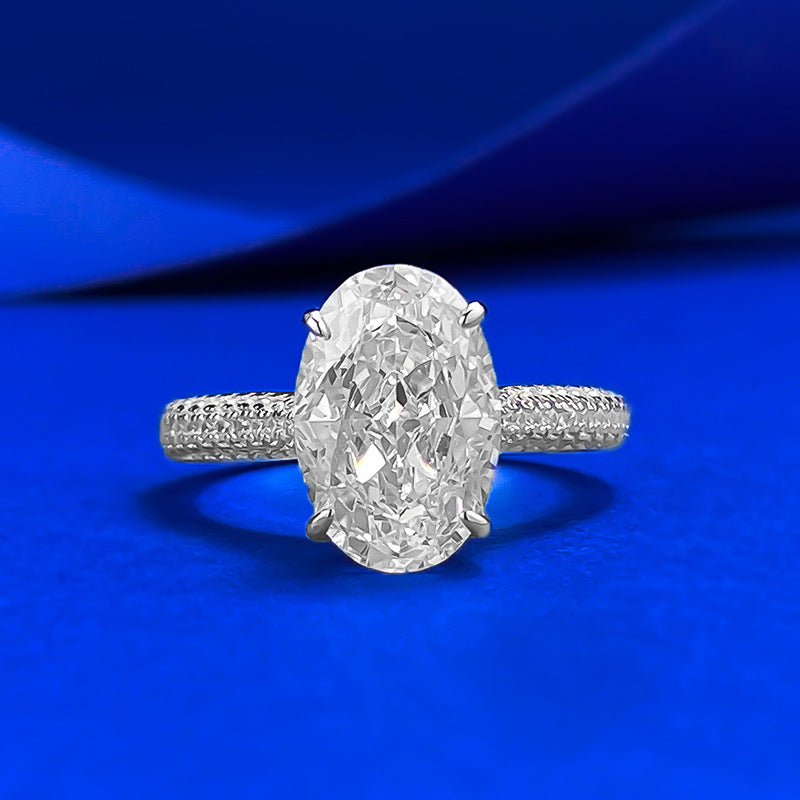 Oval Brilliance Pave Ring
