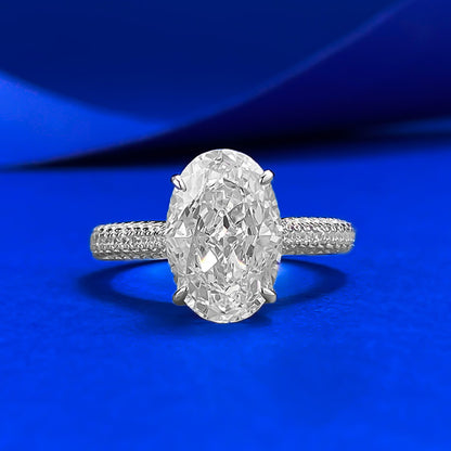 Oval Brilliance Pave Ring