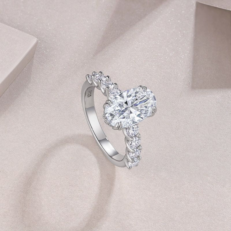 3 CT Oval Moissanite Ring