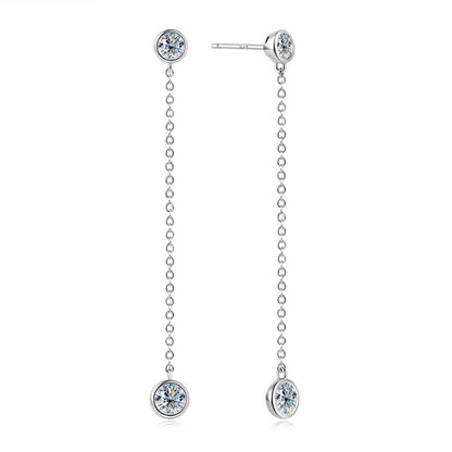 Tassel Moissanite Drop Earrings